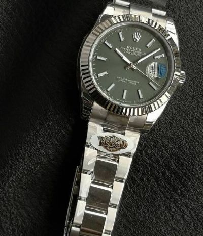 WKD Factory Rolex Datejust 41mm 3235 Movement Index Markers Green Face Watch